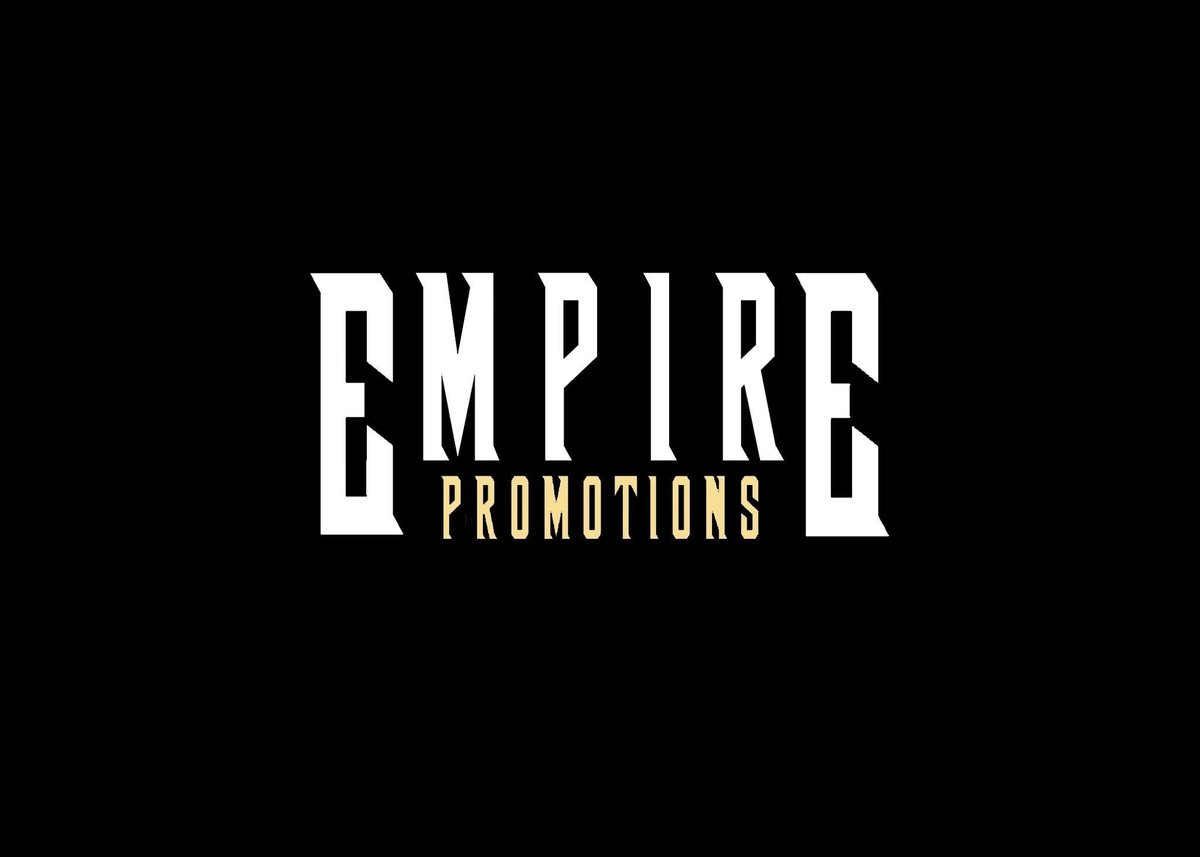 Empire Promotions logo with bold white letters and gold accent text on black background